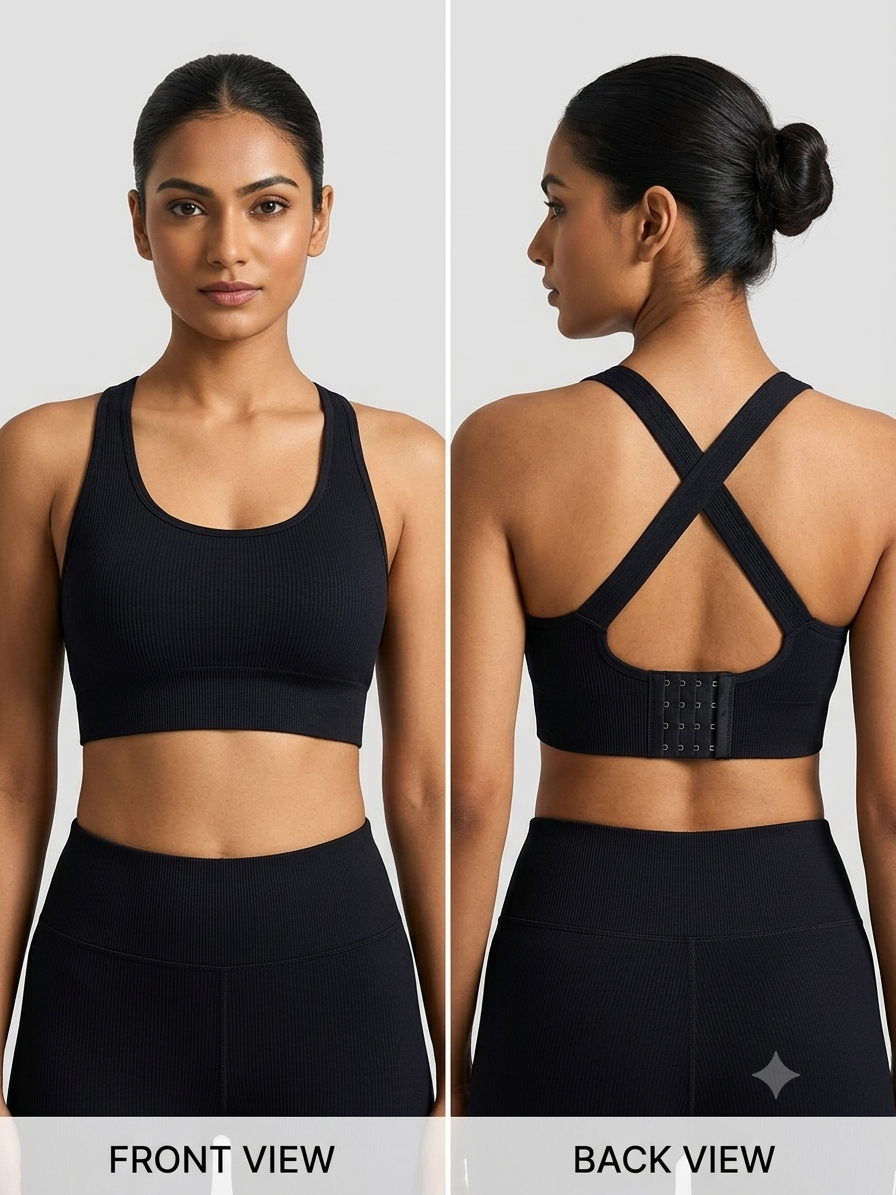 Cross Strip Sports Bra